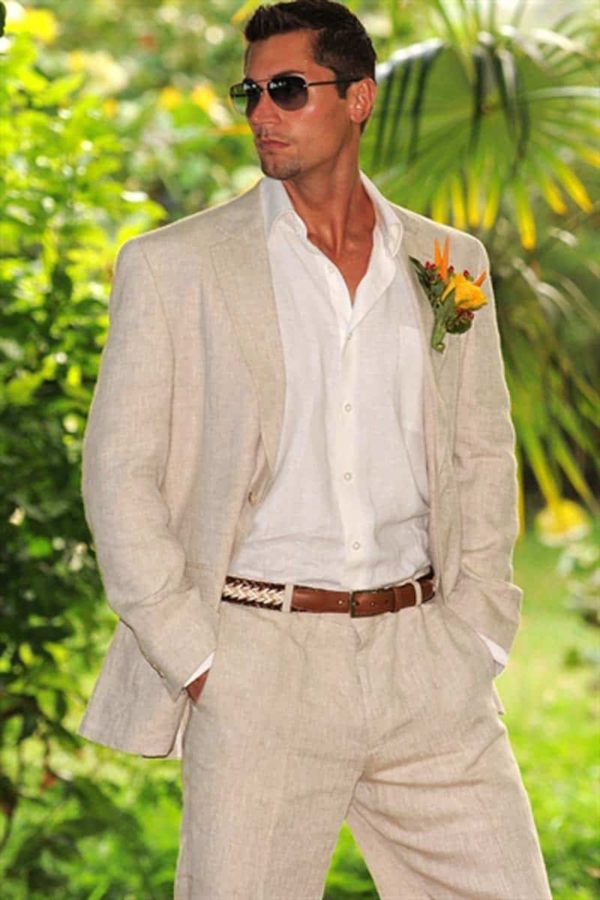 Justlinen Linen Wedding Suit