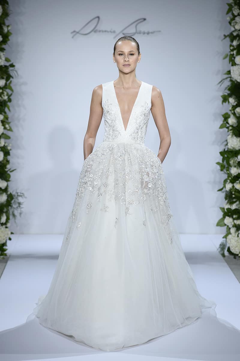 Dennis Basso for Kleinfeld Beach wedding Dress