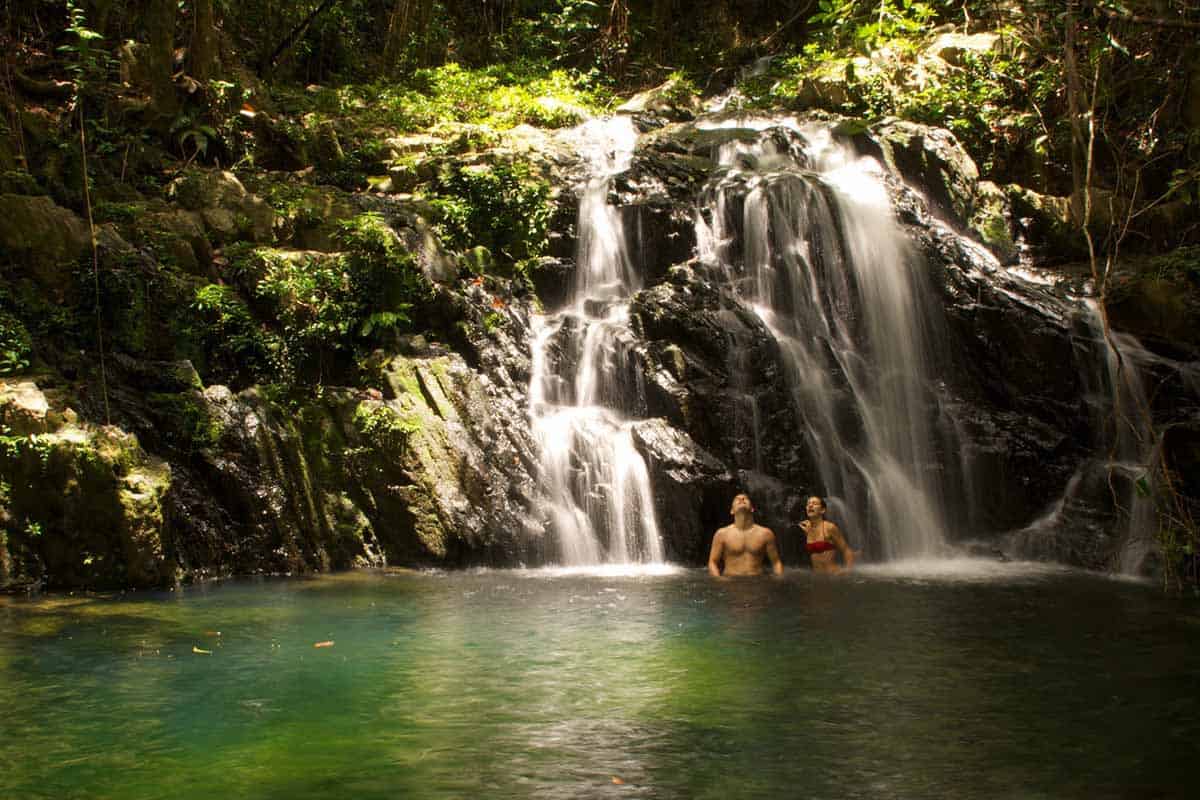 Couple in Waterfall pool