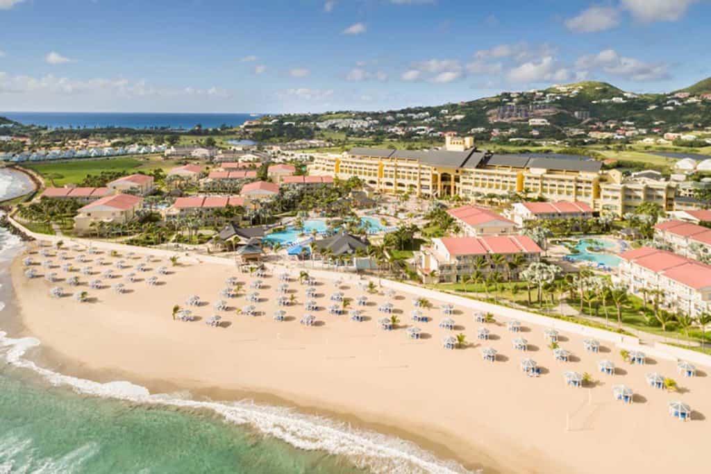 Aerial shot of St. Kitts Marriott