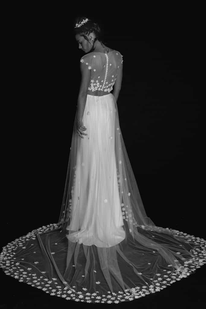 Rime Arodaky two-piece destination wedding gown