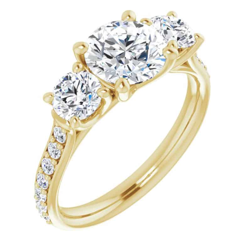 Devin 14k Yellow gold engagement ring